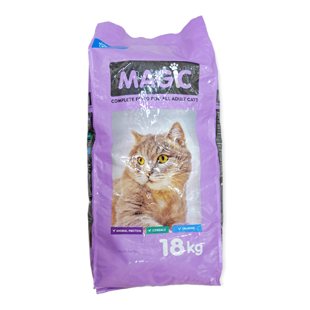 מג’יק, החתול הענק – מזון לחתולים במשקל 18 קילוגרם